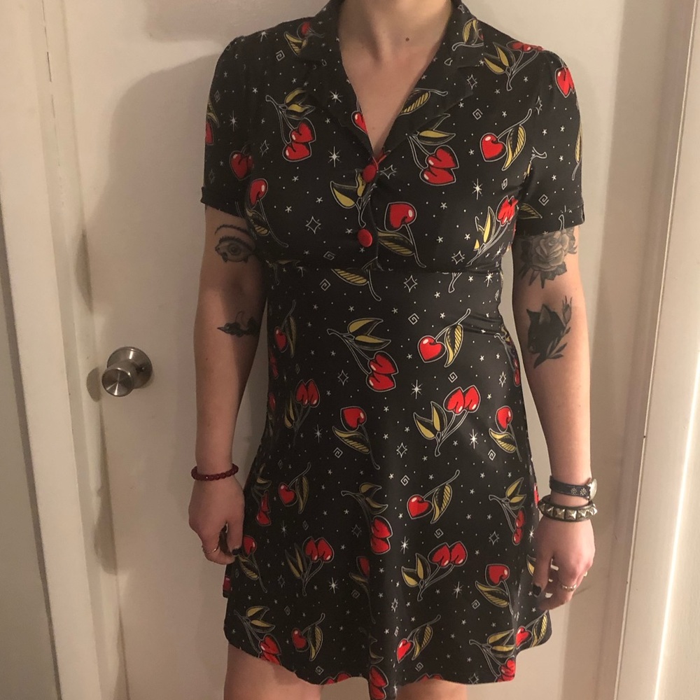 *PRICE DROP NWT Sourpuss heart cherries dress sz S
